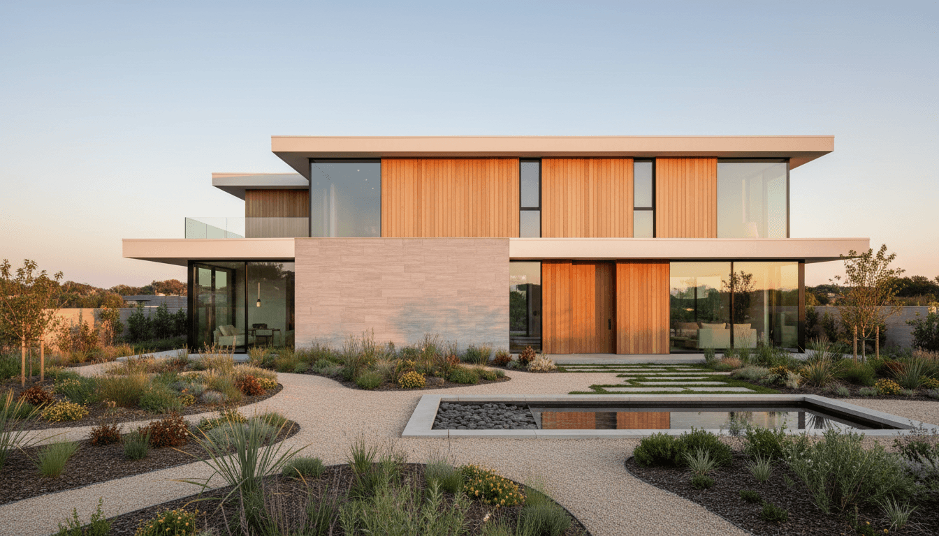 Casa residencial moderna en Santa Ana con diseño contemporáneo y jardín bien mantenido